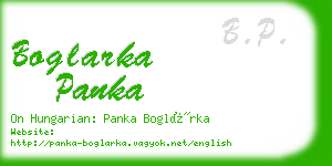 boglarka panka business card